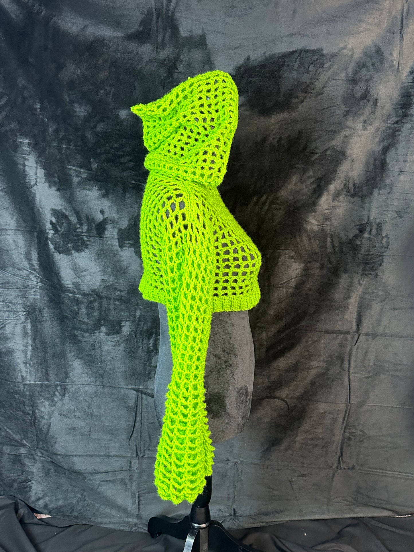 Mesh Crop Top Hoodie