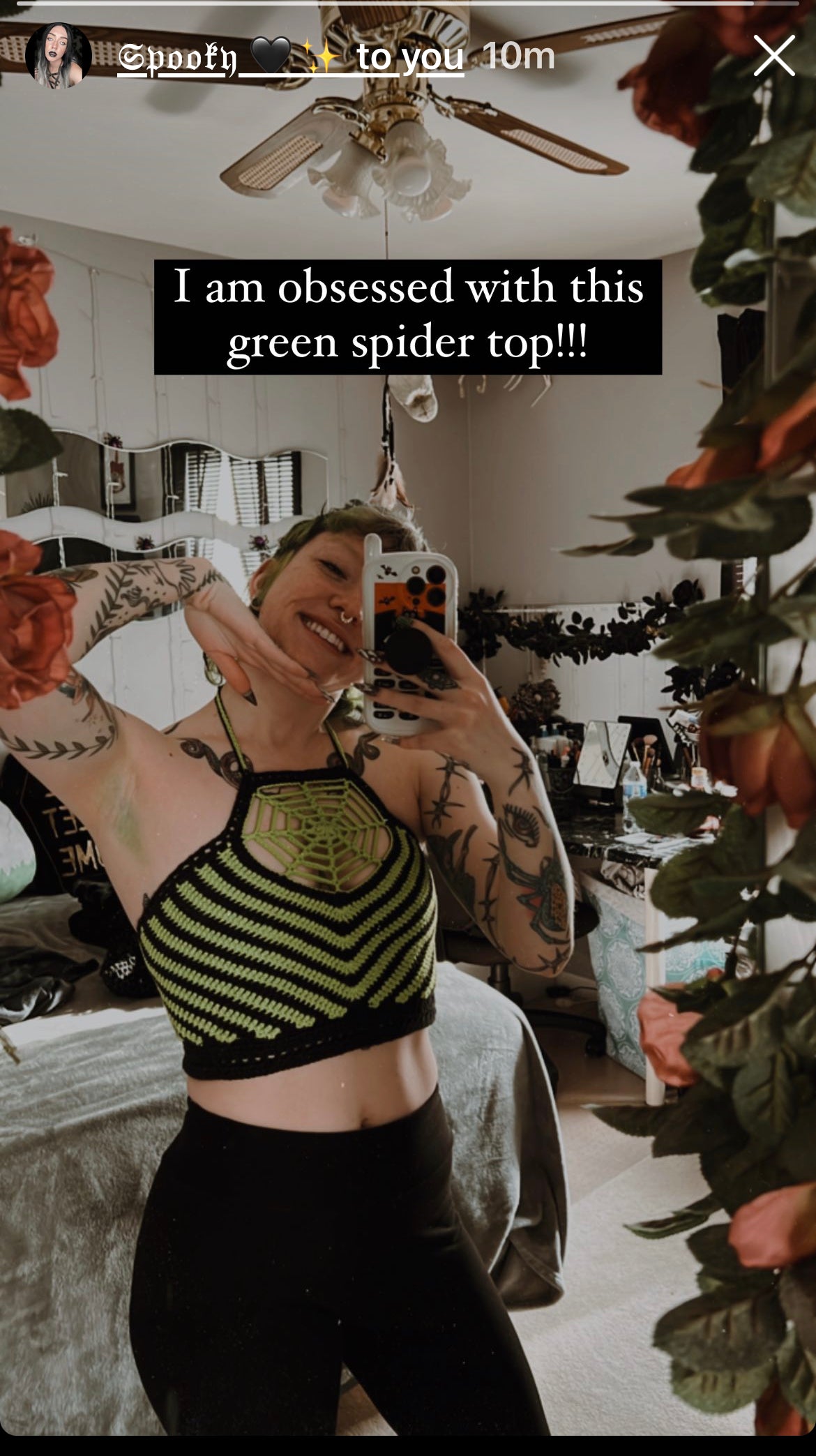 Spiderweb Crop Top