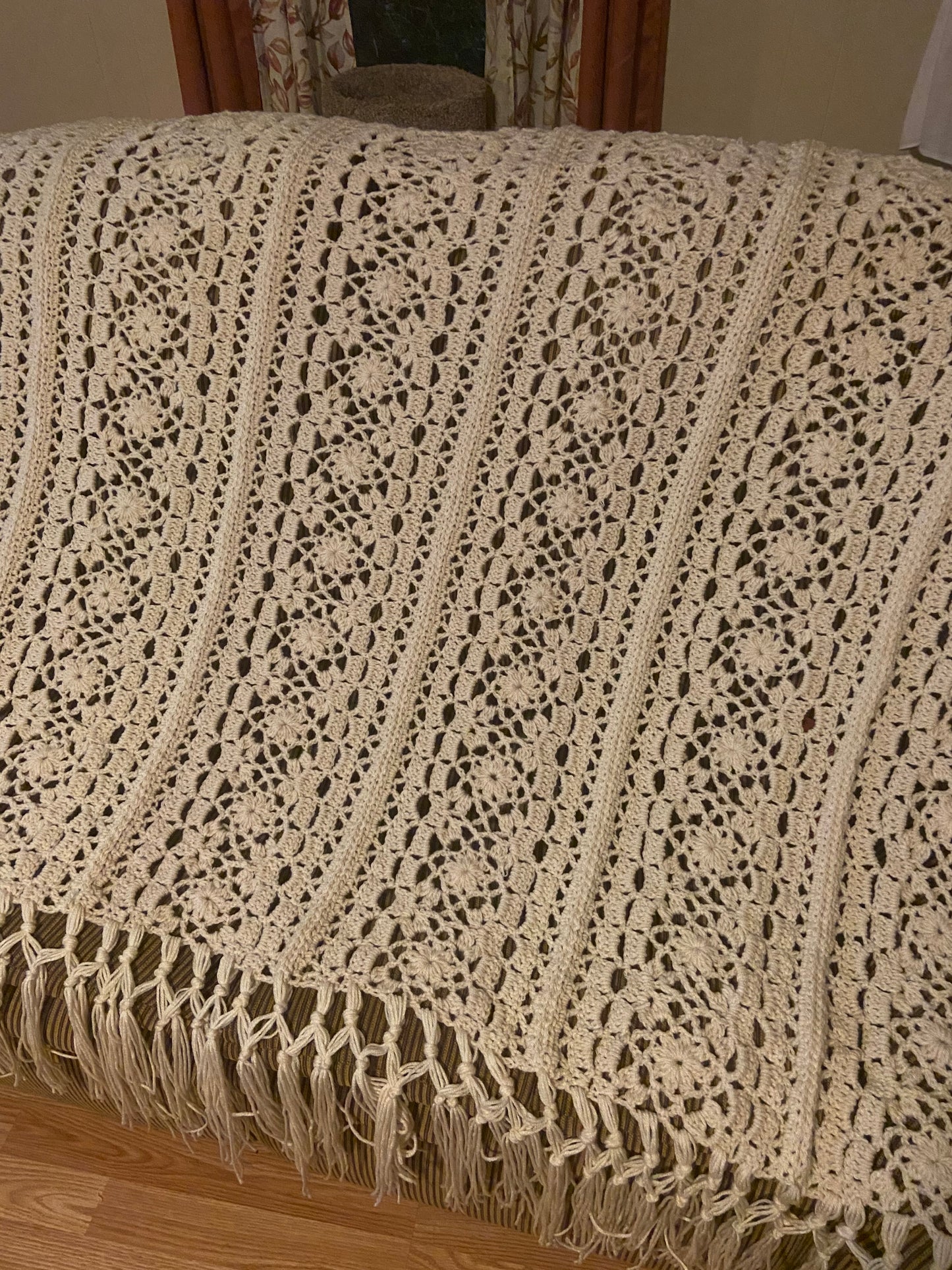 Irish Lace Blanket with Pillow Cover