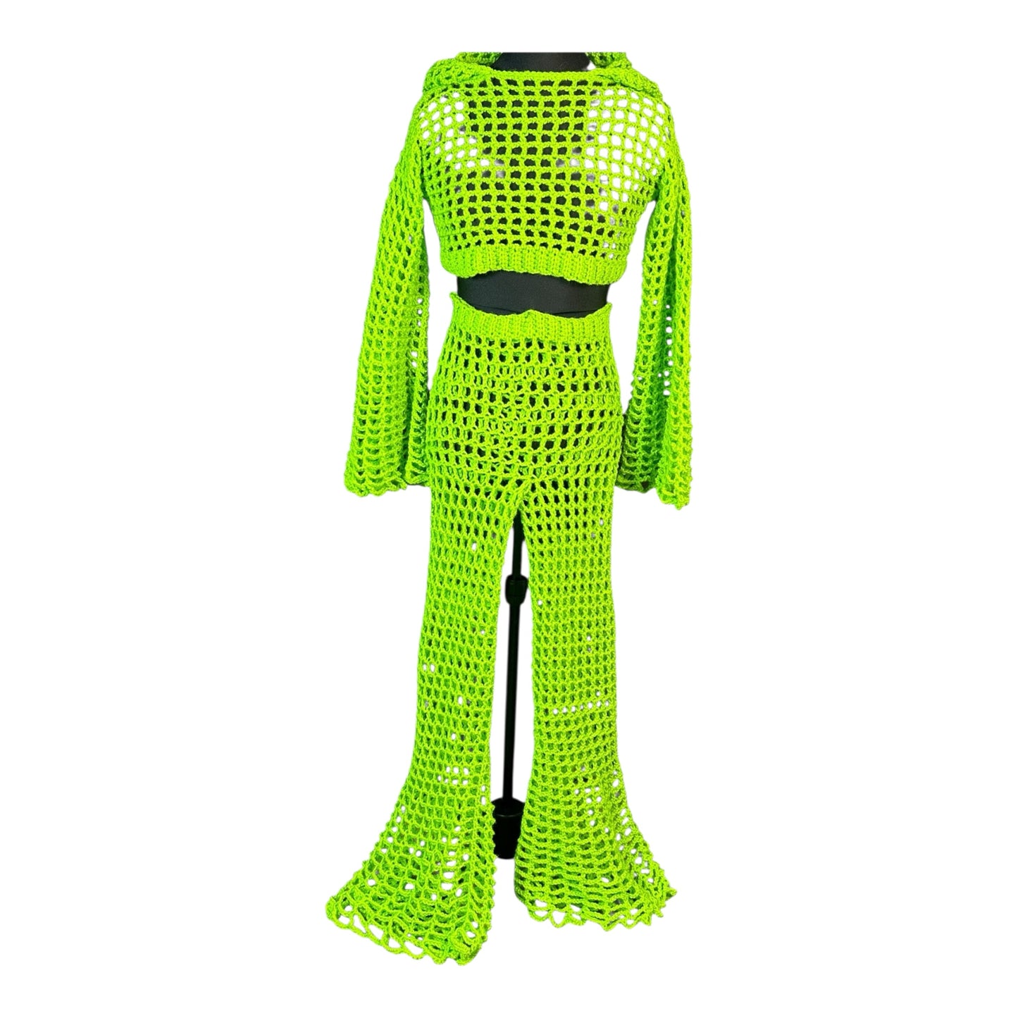 Mesh Bell Bottom Pants