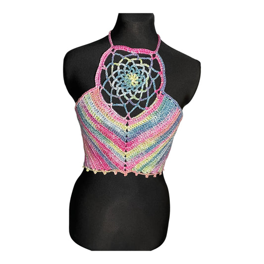 Dreamcatcher Crop Halter Top