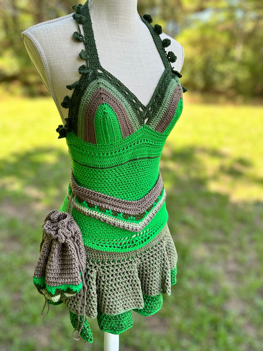 Custom Fairy Dress with Belt and Pouch