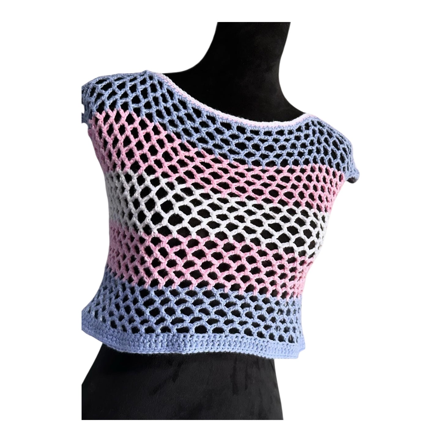 Banded Mesh Crop Top